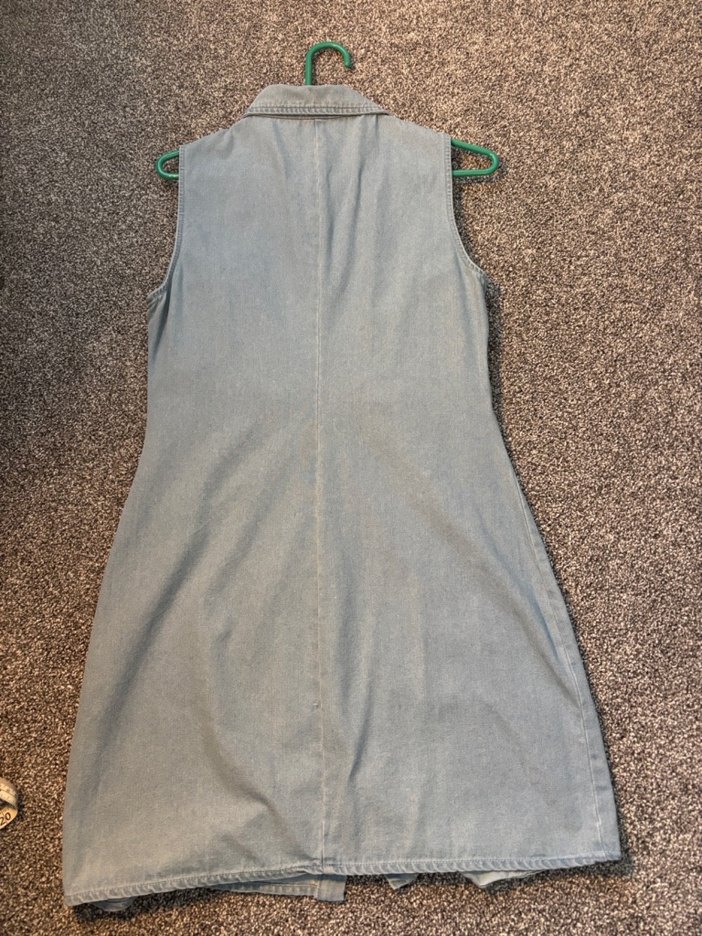 Like New Button Up Chambray Ruched Denim Mini Dress by LuLus Large - Picture 7 of 13